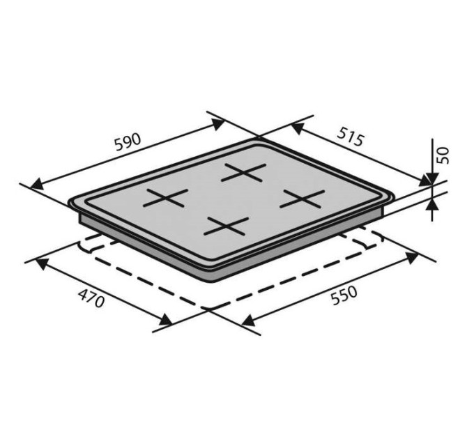 Варочная поверхность Ventolux HSF622-B3G CEST (BK)