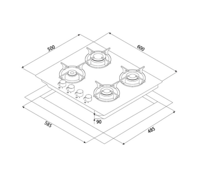 Варочная поверхность Minola MGG 61005 BL