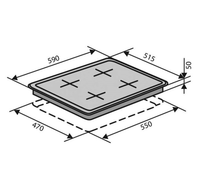 Варильна поверхня Ventolux HSF631-A3G (BK)
