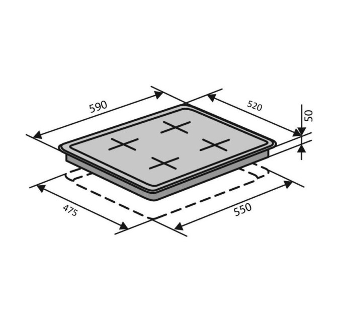Варочная поверхность Ventolux HSF 640-D3 CEST (X)