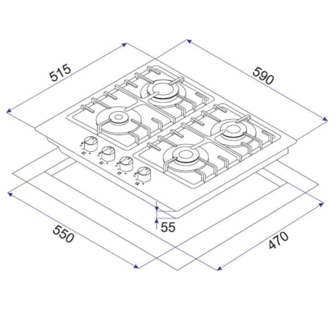 Варочная поверхность Minola MGG 61425 BL