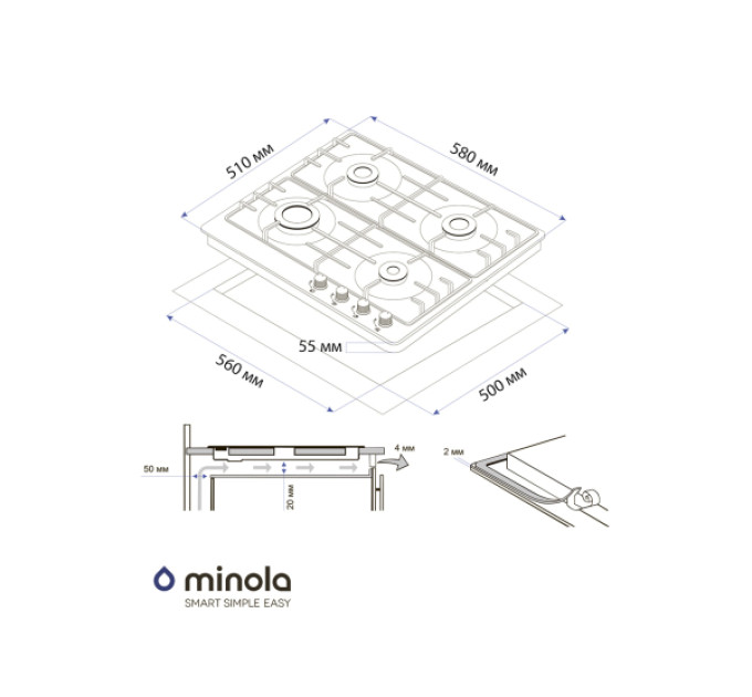 Варочная поверхность Minola MGM 61011 BL