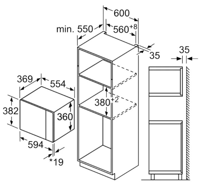 Вбудована свч Bosch BFL524MWO