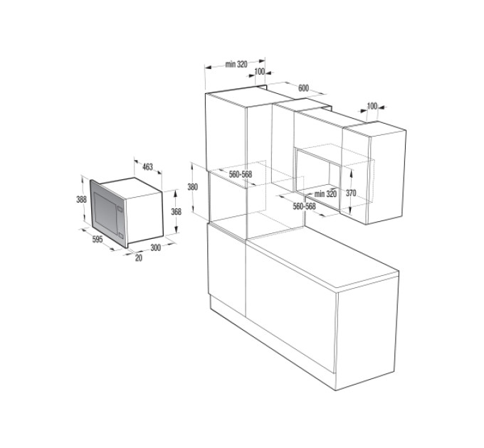 Вбудована свч Gorenje BM201A4XG