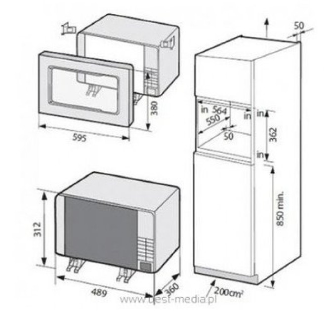 Вбудована свч Samsung FG87SUB