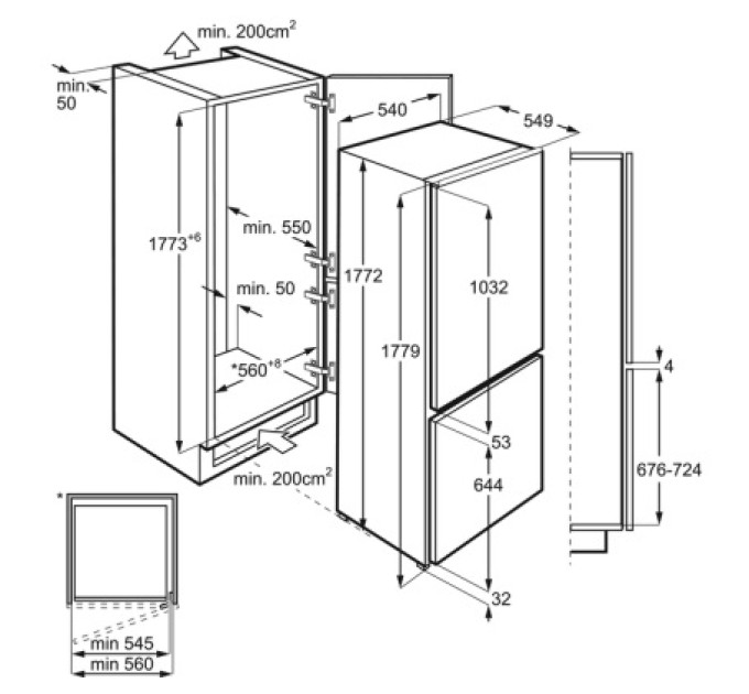 Встраиваемый холодильник Zanussi ZBB928465S