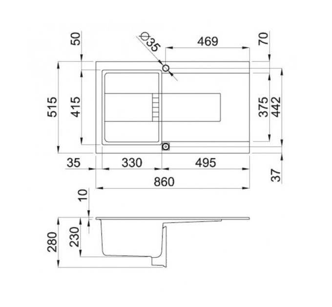 Кухонная мойка Elleci Sirex 400 E black 86