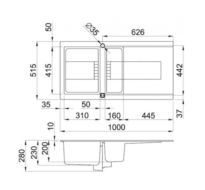 Кухонная мойка Elleci Sirex 475E black 86