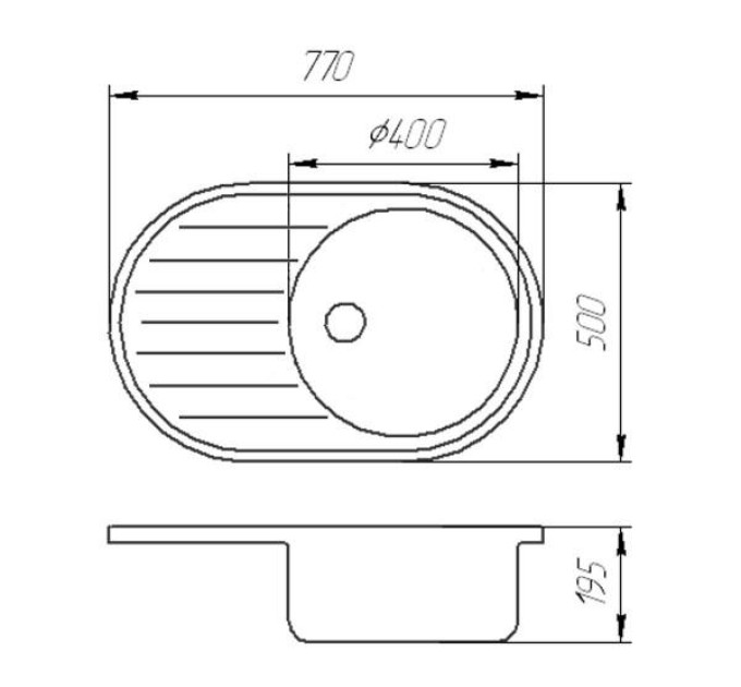 Кухонная мойка Borgio OVM-770x500 (піщаний)