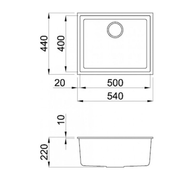 Кухонна мийка Elleci Q 105 under top aluminium 79