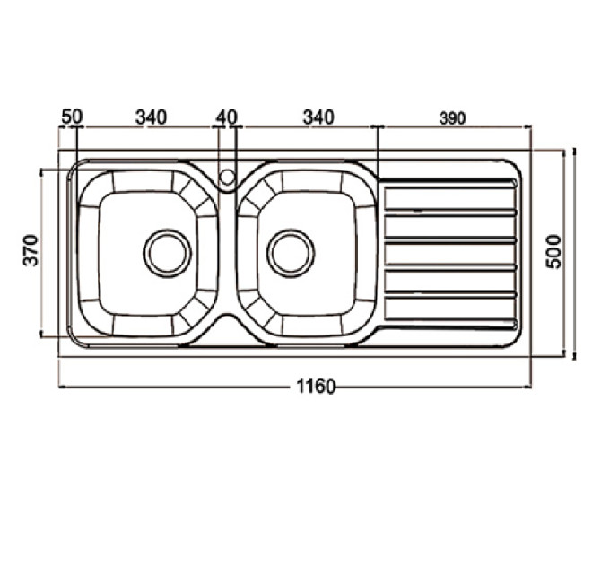 Кухонная мойка Interline AE 1165