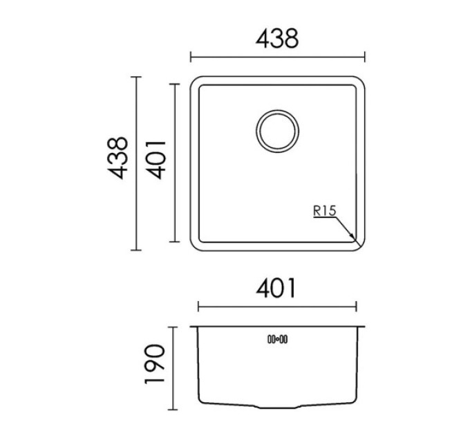 Кухонне миття Elleci Space 400 under top