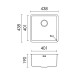 Кухонная мойка Elleci Space 400 under top