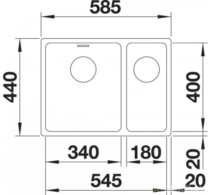 Кухонная мойка Blanco ANDANO 340 / 180-U 522979