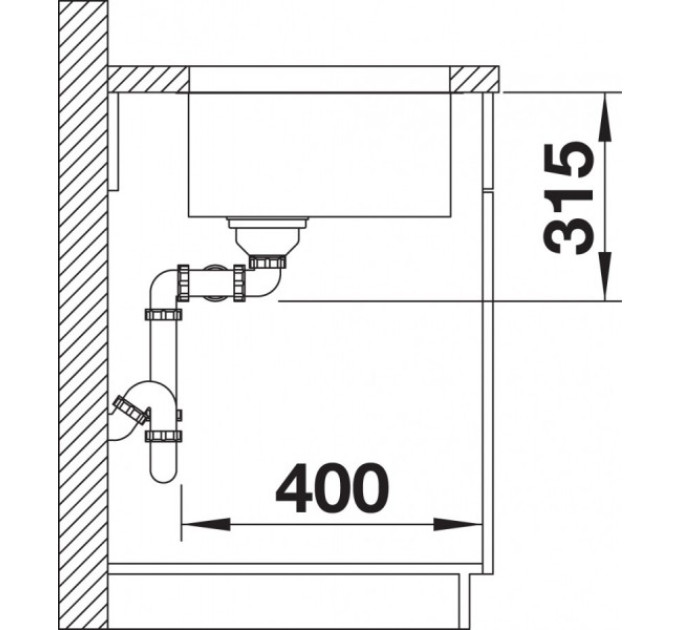 Кухонная мойка Blanco ANDANO 400 / 400-U 522987