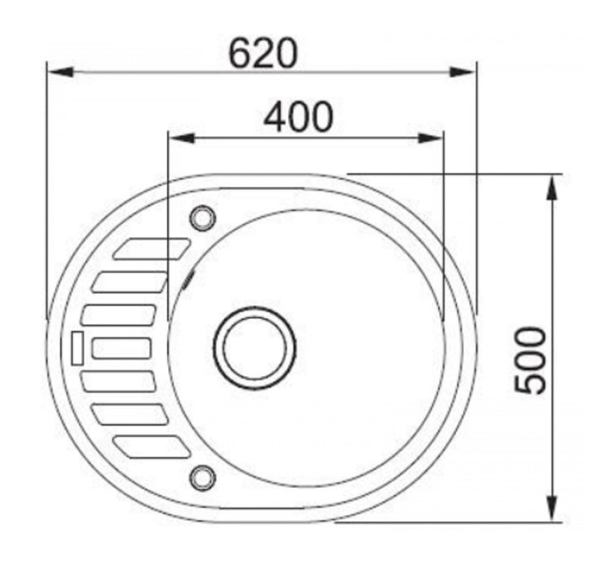 Кухонная мойка Borgio (граніт) OVM-620x500 (песчаный)