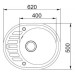 Кухонная мойка Borgio (граніт) OVM-620x500 (песчаный)