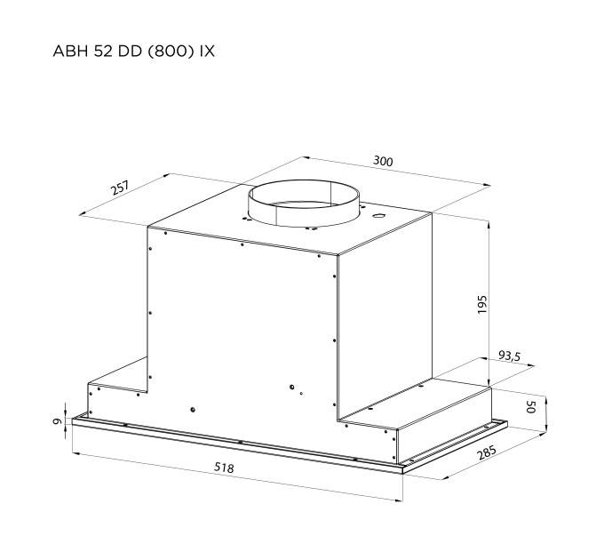 Вытяжка Pyramida ABH 52 DD (1150) IX