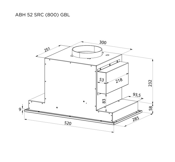 Вытяжка Pyramida ABH 52 SRC (1150) GWH