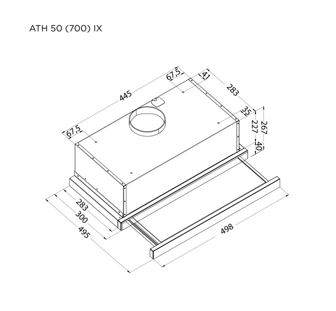 Витяжка Pyramida ATH 50 (700) IX