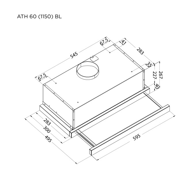 Витяжка Pyramida ATH 60 (1150) BL