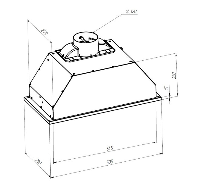 Вытяжка Pyramida HBE 60 SL BL