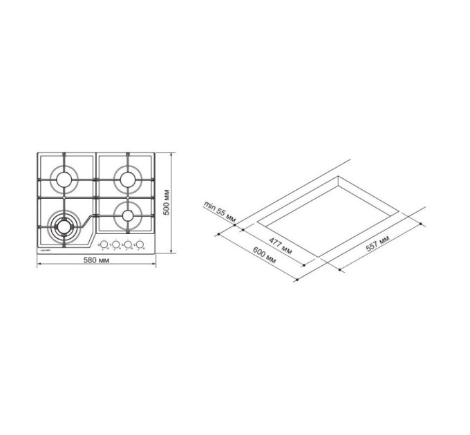 Варильна поверхня Pyramida PFG 641 BL