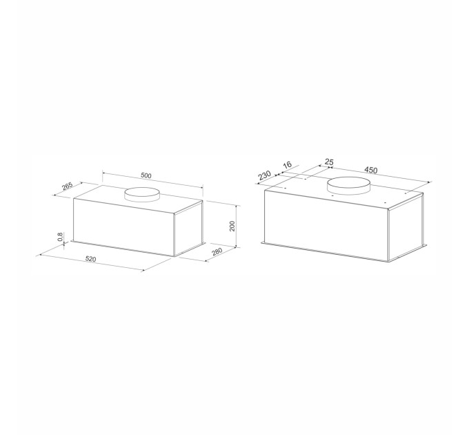 Вытяжка ELEYUS URBAN 700 LED 52 BL