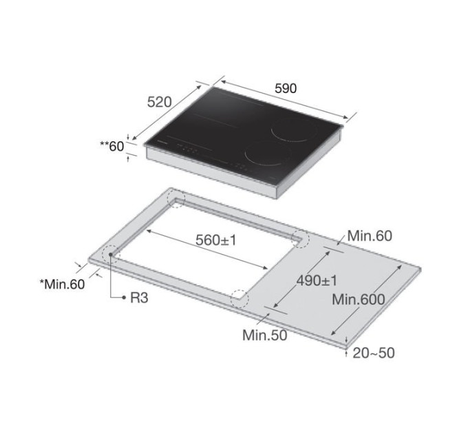 Варильна поверхня Samsung NZ64R3747BK/WT