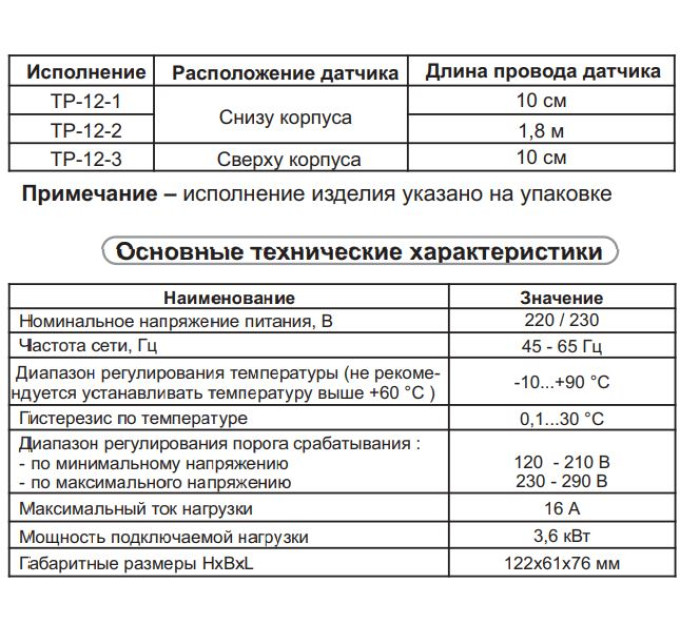 аксесуар Novatech ТР-12-2