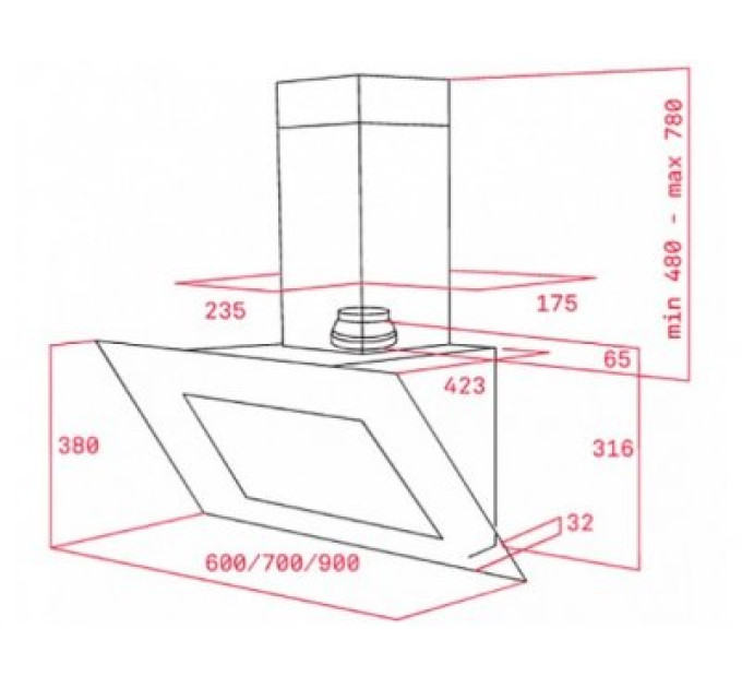 Вытяжка Teka  DVT 980 W 112930044