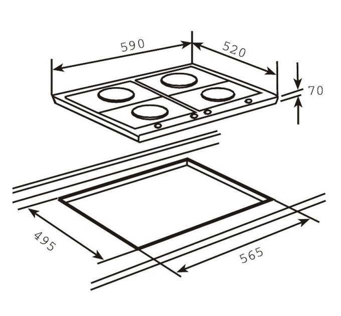 Варочная поверхность Teka EW 60 4G 40218060