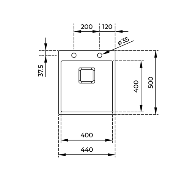 Кухонная мойка Teka  FORLINEA RS15 40.40 ПОЛИРОВАННАЯ 115000019