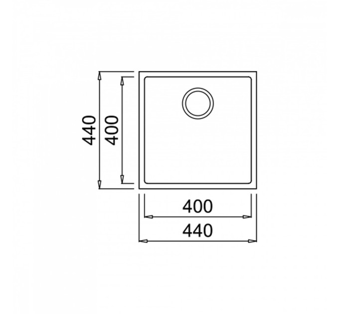 Кухонная мойка Teka  SQUARE 40.40 TG ЧЕРНЫЙ 115230025