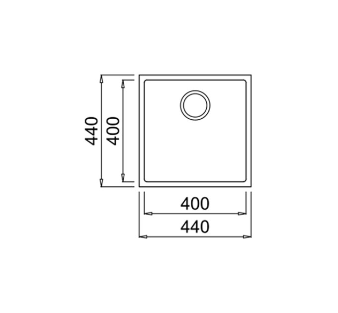 Кухонная мойка Teka  SQUARE 40.40 TG СЕРЫЙ 115230026