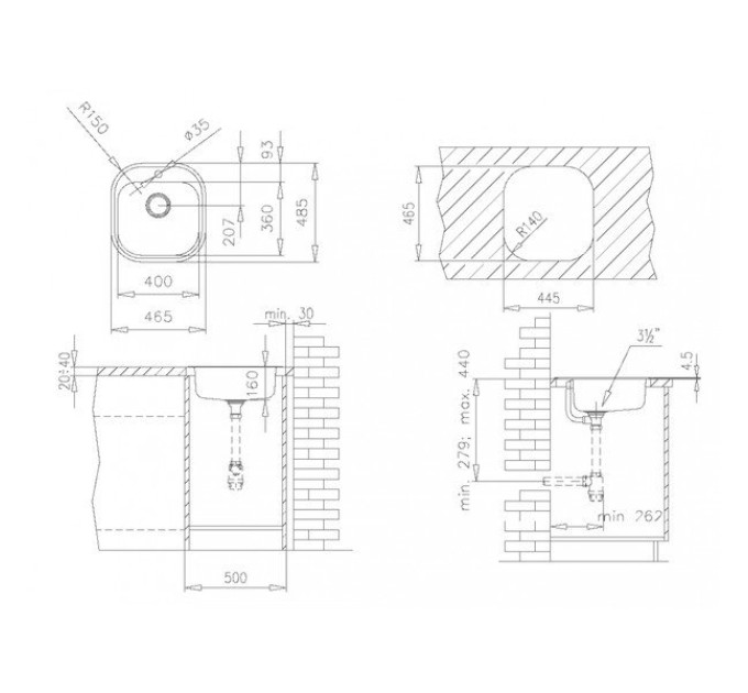 Кухонная мойка Teka  STYLO 1B МИКРОТЕКСТУРА 10107045