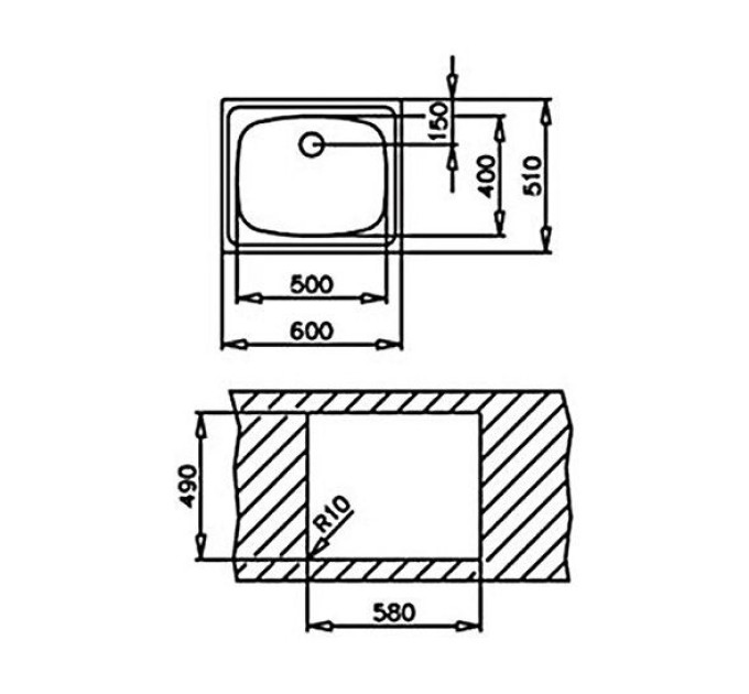 Кухонная мойка Teka  UNIVERSAL 465.465 1B МИКРОТЕКСТУРА 40109614