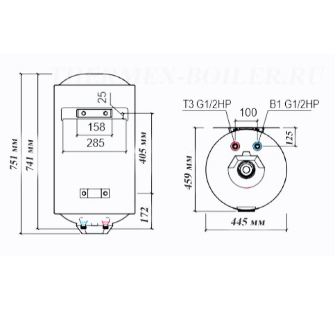 Бойлер Thermex TitaniumHeat 80 V