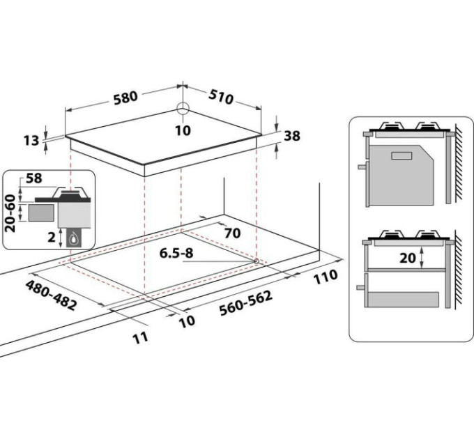 Варочная поверхность Whirlpool TKRL650IX