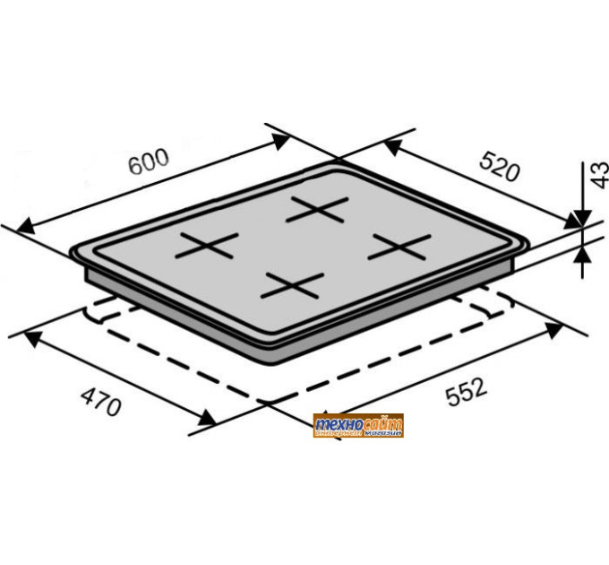 Варильна поверхня Ventolux HG640-B1 GEE (Black)