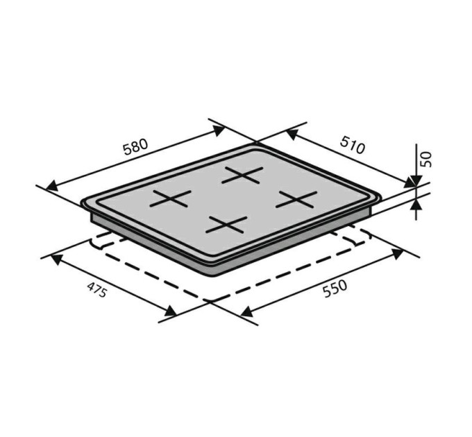 Варочная поверхность  Ventolux HG640 B2 CS (BK)