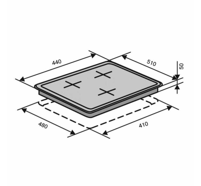 Варочная поверхность  Ventolux HSF430-P3 CEST (BK)