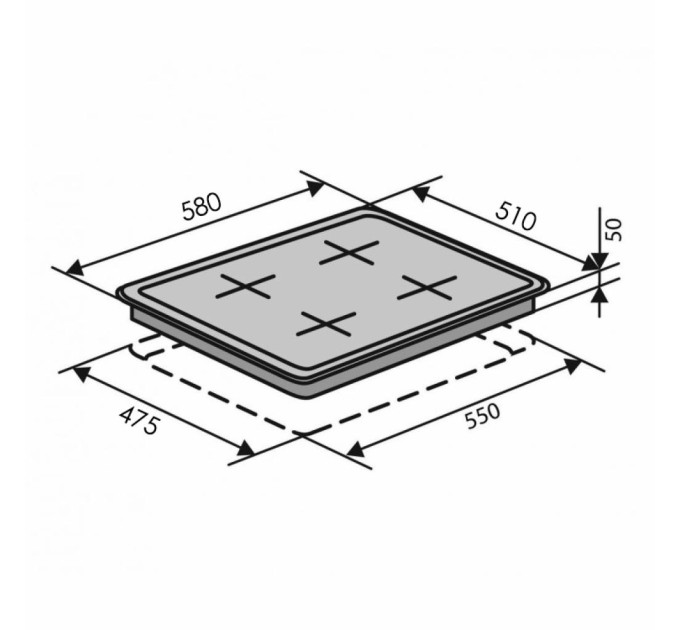 Варочная поверхность Ventolux HSF640-F2 T (WH)