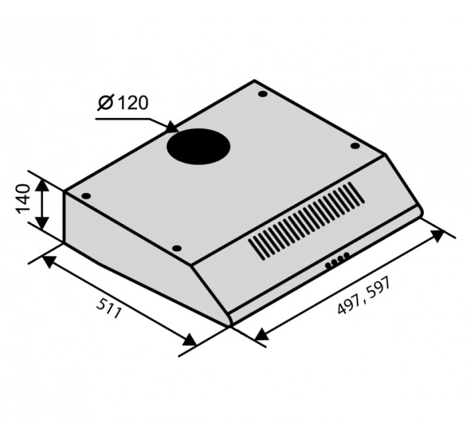 Витяжка Ventolux PARMA 50 BR