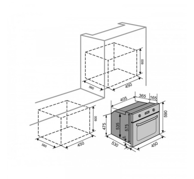 Духова шафа Ventolux SOHO 6 MT (BK)