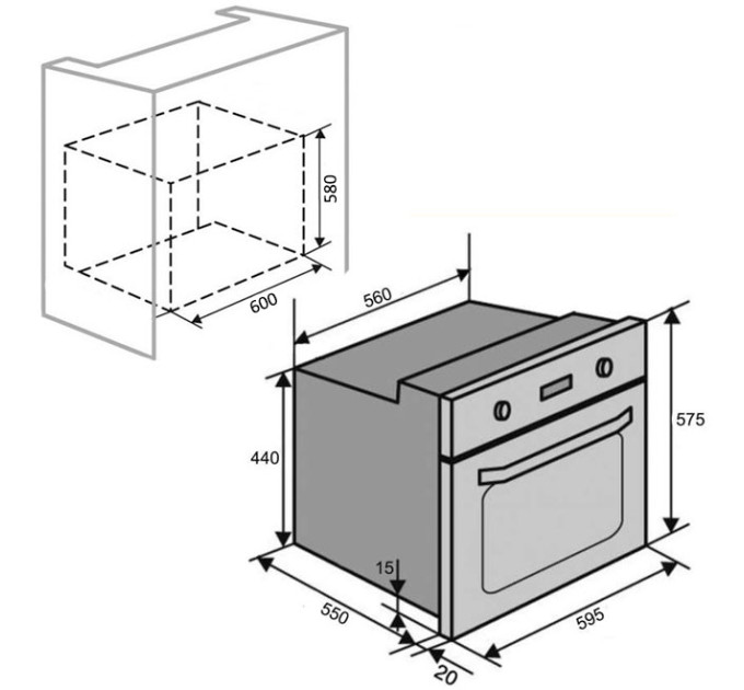 Духова шафа Ventolux VERONA 6 MT (BK)