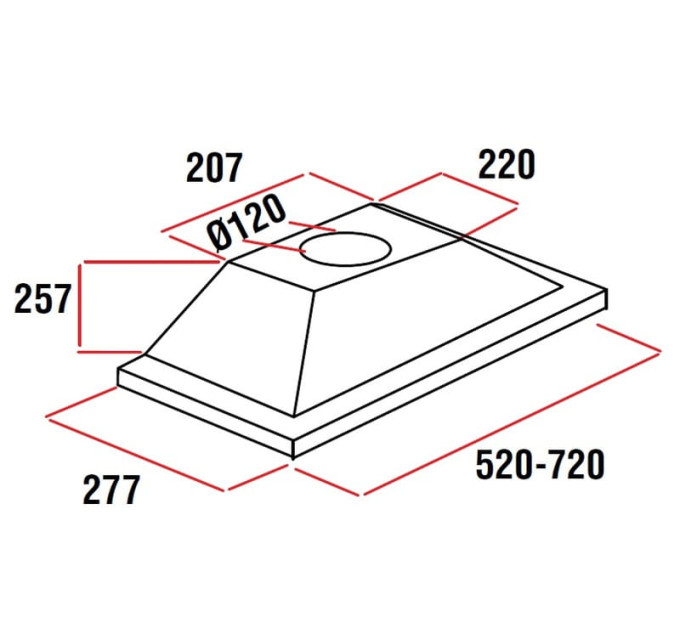 Вытяжка Grifon GR BIN F9 52 BL