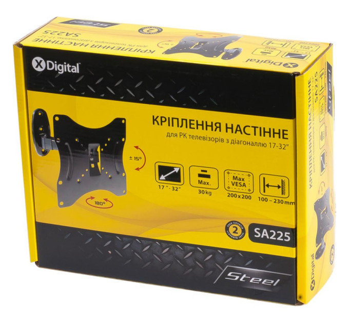 Кріплення для телевізора X-digital STEEL SA225 Black