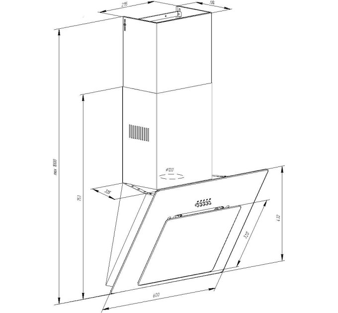 Витяжка Pyramida NR 60 M BL