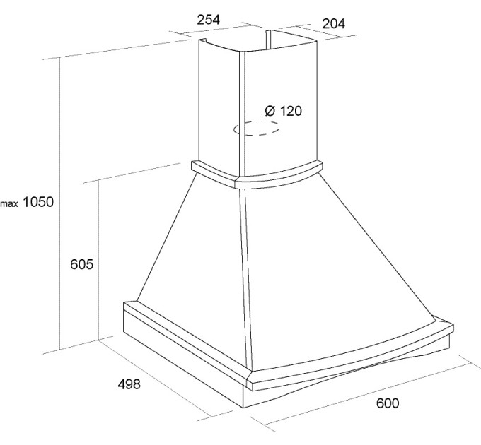 Витяжка Pyramida R 60 BL